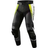 SHIMA STR 2.0 Zwart Wit Geel Leren Motorbroek Maat 46