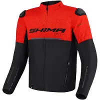 SHIMA Drift Zwart Rood Textiele Motorjas Maat L