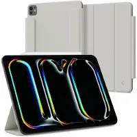 Spigen Air Skin folio OneTap voor de Apple iPad Pro 11 (2025) M5 / (2024) M4 - Grijs
