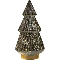 Anna's Collection Decoratieboom Daron Antraciet Met Verlichting D 15 H 28,5 Cm