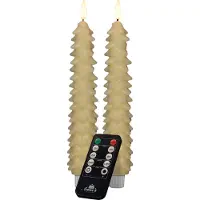 Anna's Collection LED Dinerkaars Rambu Kerstboom Ivoor D 2,2 H 23 Cm