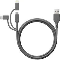 GP Batteries 160GPCY1N-C1 CY1N Lade & Sync Kabel 1m 3in1 USB-A auf Micro/USB-C/Light