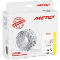 Meto Etiket Meto 22x12 Wit Permanent
