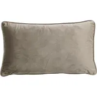 Dutch decor FINN - Kussenhoes 30x50 cm - velvet - lendekussen - Driftwood - taupe - met rits - zonder binnenkussen