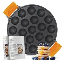 Ocina Poffertjespan 19 Poffertjes – Poffertjesmaker - Inductie – Gratis Receptenboek