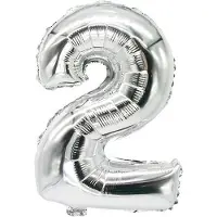 Papstar 86832, Speelgoed ballon, Polyethyleentereftalaat (PET), Zilver, Aantal, 200 mm, 350 mm