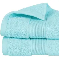 Atmosphera Badhanddoek Towelmaster - 6x - aqua lichtblauw - luxe - 50 x 90 cm - katoen - 450 grams - badkamer handdoek
