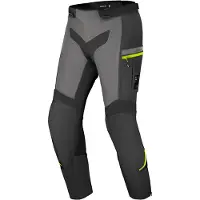 SHIMA Alpha Waterproof Zwart Grijs Geel Textiele Motorbroek Maat 2XL