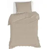 Fonq Fresh Dekbedovertrek Light Sand-140 x 200 / 220 cm | 1-Persoons