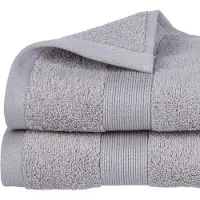 Atmosphera Badhanddoek Towelmaster - 6x - lichtgrijs - luxe - 50 x 90 cm - katoen - 450 grams - badkamer handdoek