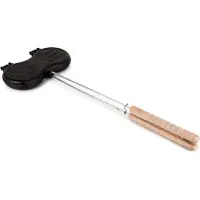 Petromax Burgereisen Hamburgerpers Zwart, Chroom, Hout BG-IRON
