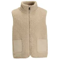 Me & My Monkey gilet Romeo beige Jongens Polyester Opstaande kraag Effen - maat 170/176
