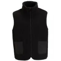 Me & My Monkey gilet Romeo zwart Jongens Polyester Opstaande kraag Effen - maat 158/164