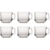 Duralex Theeglas Lys 220ml 6st Transparant transparant Glas Koffie- en