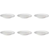 Mammoet Bord smalle rand Budgetline 21 cm Wit Porselein 6 stuks
