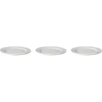 Mammoet Bord brede rand Budgetline 24.5 cm Wit Porselein 3 stuks