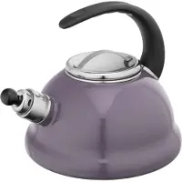 Altom Design Izydor Fluitketel Emaille 2.5 Liter - Ook Geschikt Voor Inductie - Retro Waterketel - Licht Paars