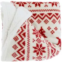 Unique living plaid mirre red 130x160cm