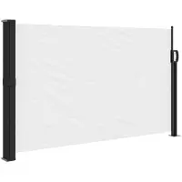 vidaXL Windscherm uittrekbaar 117x300 cm wit