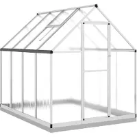 vidaXL Tuinkas met basisframe 224x169x202 cm aluminium zilverkleurig