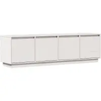 vidaXL Tv-meubel 156x37x45 cm massief grenenhout wit