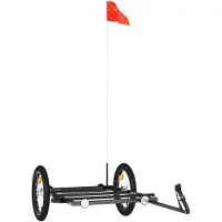 vidaXL Fietstrailer 126x63x34 cm ijzer zwart