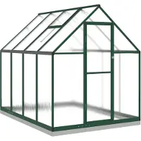 vidaXL Tuinkas met basisframe 224x169x202 cm aluminium groen