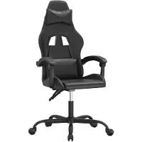 vidaXL Gaming stoel, draaibaar, zwart, kunstleer