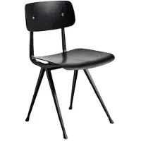 HAY Stoel Result Black Powder Coated Steel 4 Leg Base Standard Glider Black