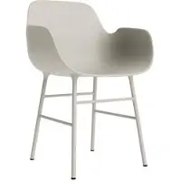 Normann Copenhagen Stoel Form Armchair Steel Light Grey