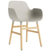 Normann Copenhagen Stoel Form Armchair Oak Light Grey