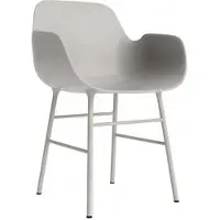 Normann Copenhagen Stoel Form Armchair Steel Warm Grey