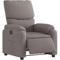 vidaXL Fauteuil verstelbaar elektrisch stof taupe