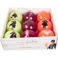 Kurt S. Adler Kerstbal Set Harry Potter Groen / Paars / Rood D 7,5 Cm 9 Stuks