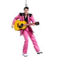 Kurt S. Adler Kerst Ornament Elvis Presley In Pak Roze 8 X 4 X 8 Cm