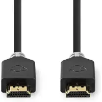 Nedis - Câble HDMI avec Ethernet - HDMI mâle pour HDMI mâle - 10 m - blindé - anthracite - rond