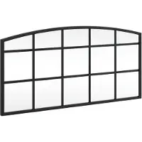 vidaXL Wandspiegel boog 60x30 cm ijzer zwart