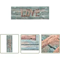 vidaXL Keukenmat - Vloermat - Keukenmat wasbaar Love 60x300 cm - Love Print - Polyamide - Antislip