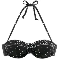 LASCANA Bikinitop zwart / wit