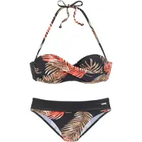 LASCANA Bikini beige / oranje / zwart / wit