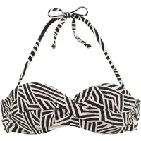 LASCANA Bikinitop beige / zwart
