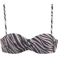 LASCANA Bikinitop 'Kaa' lichtlila / zwart