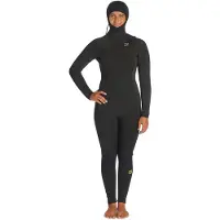 Billabong Synergy 5/4 Mm Dames Wetsuit Met Lange Mouwen Capuchon En Rits Op De Borst