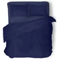 Eleganzzz Dekbedovertrek Flanel Uni - blauw 240x200/220cm