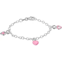 The Jewelry Collection Zilver Gerhodineerde Armband hart 13 cm 1329623