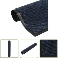 vidaXL Entreemat - Deurmat - Deurmat getuft 60x150 cm blauw - Vloermat - Antislip Mat - Binnenmat