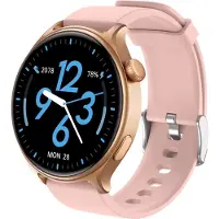 Maoo GTR Serie 2 Smartwatch Dames – Stainless Steel & TPU Band – Stappenteller, Hartslagmeter, Slaapmonitor – Multisport – Android & iOS – Roze / Rosé Goud