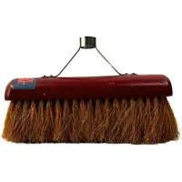 Synx Tools Bezem coco Zaalveger 30cm - Kokos bezem Rode kap - Kamerveger -Kokos haren - Bezem binnen - Veger - Zonder Steel
