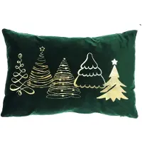 Unique living sierkussen gold dark green 40x60cm