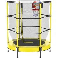 Dd Kinder Trampoline - Mini Trampoline met Basketbalring- Klein Trampoline - Inclusief Net